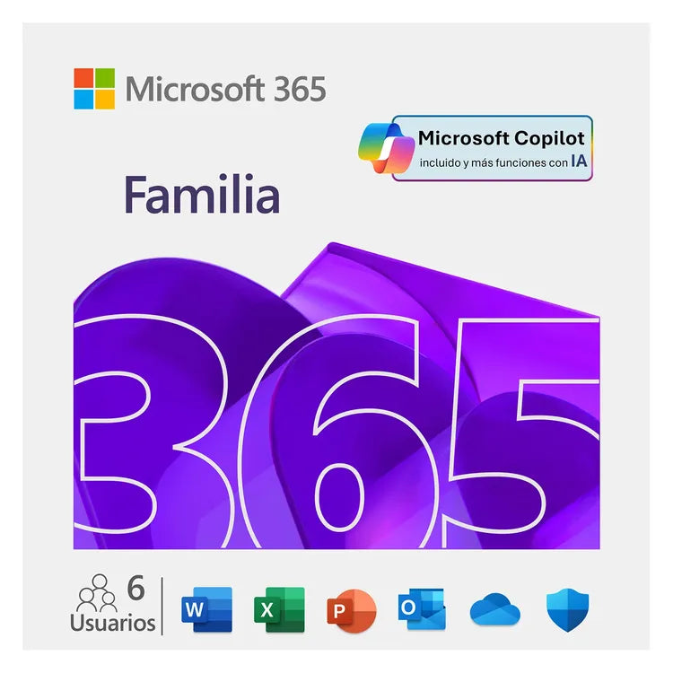 PIN Office Microsoft 365 Familia 12 meses / 6 usuarios