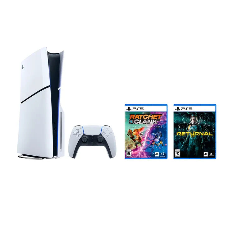 Consola PS5 Estándar 1TB Slim Bundle  Returnal + Ratchet & Clank: Rift Apart