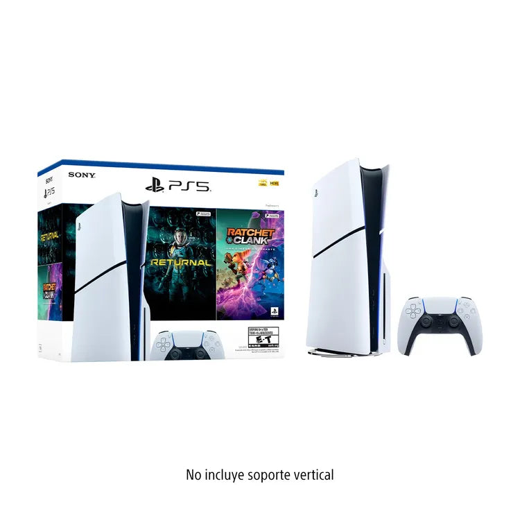 Consola PS5 Estándar 1TB Slim Bundle  Returnal + Ratchet & Clank: Rift Apart