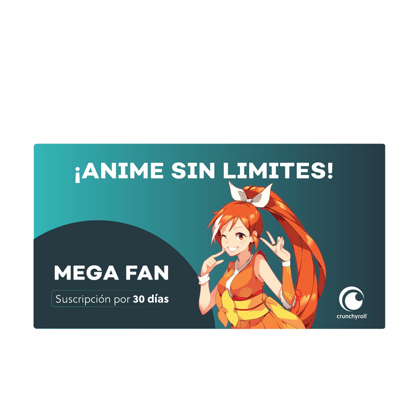 PIN Virtual Crunchyroll Mega Fan 1 Mes