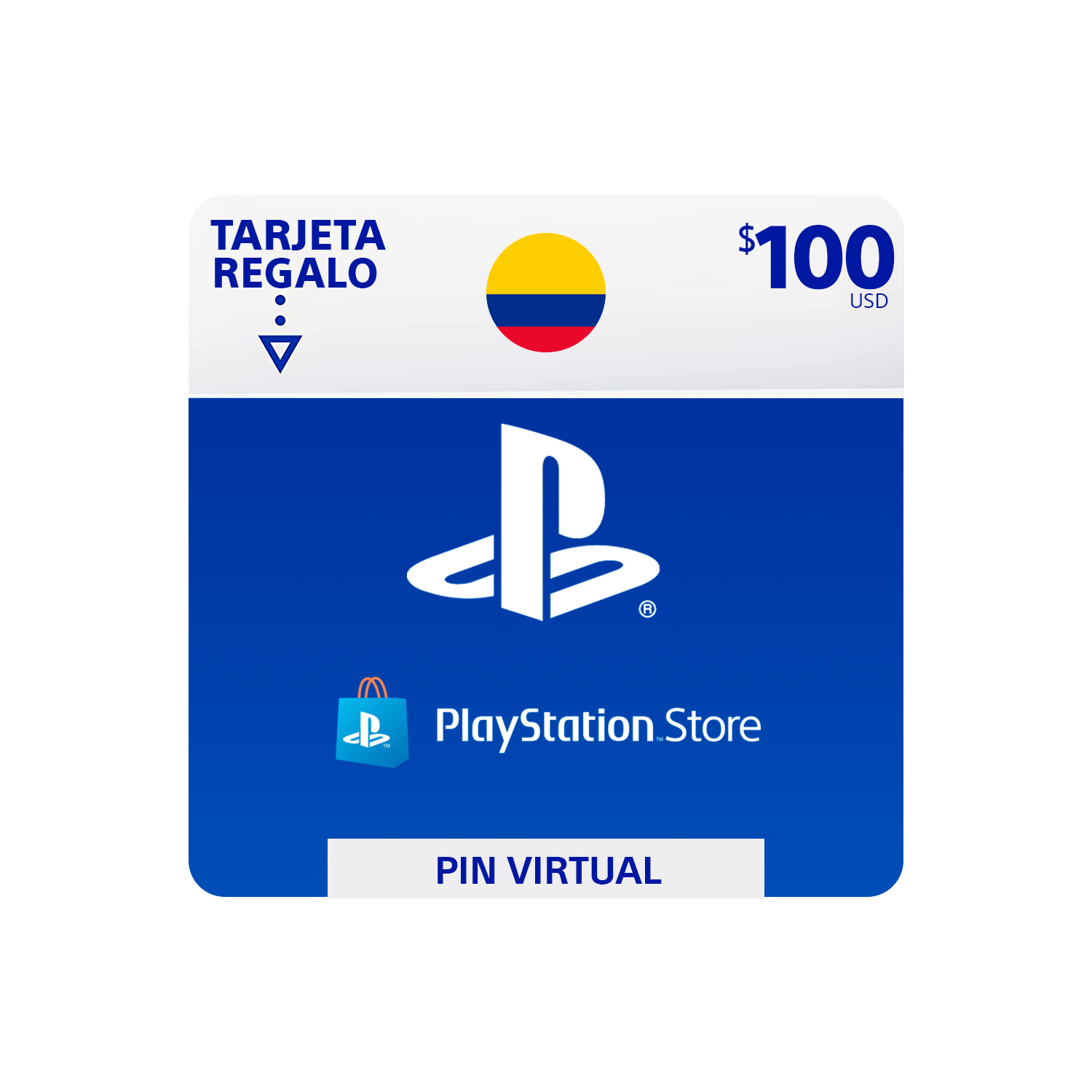 Pin Virtual PLAYSTATION $100 USD