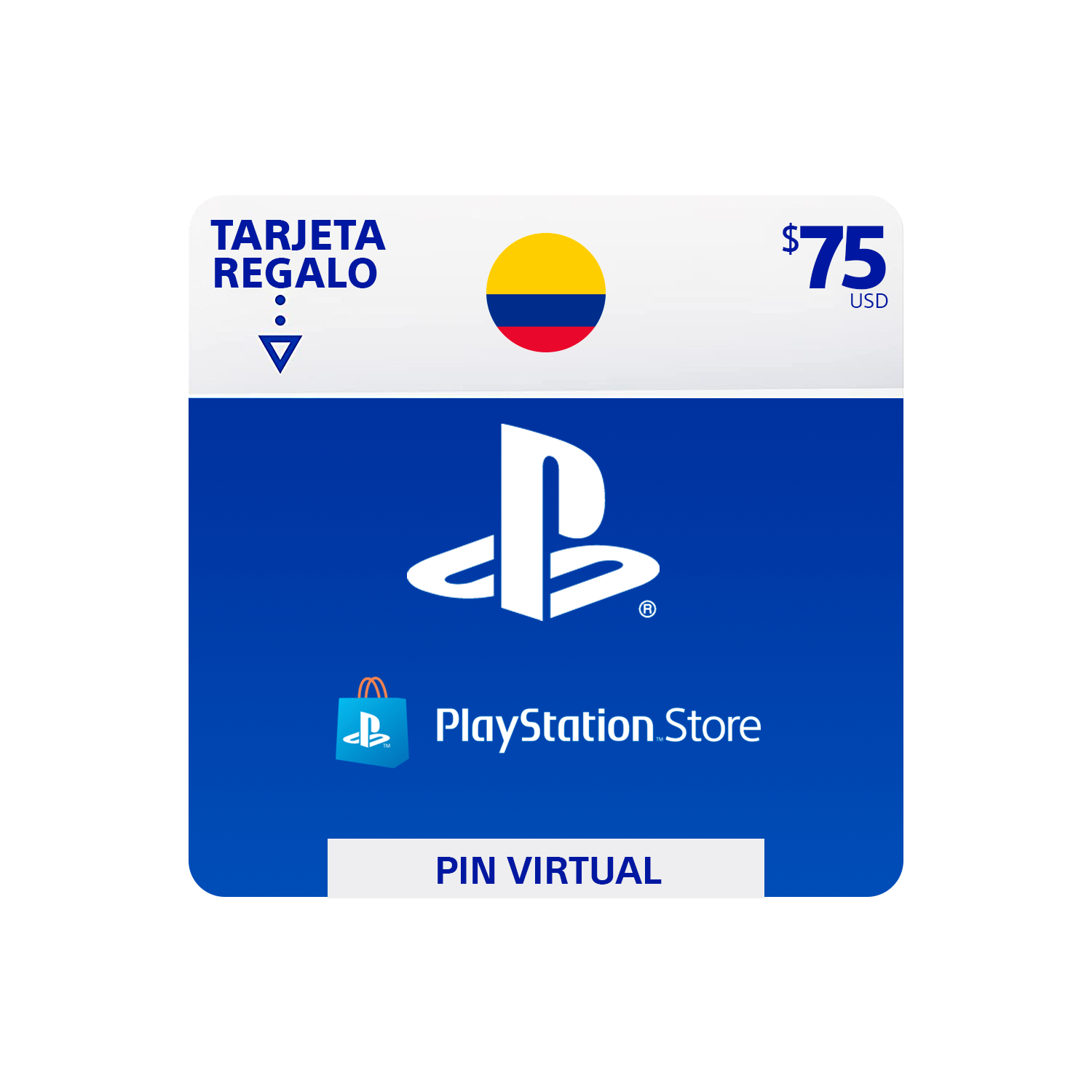 Pin Virtual PLAYSTATION $75 USD