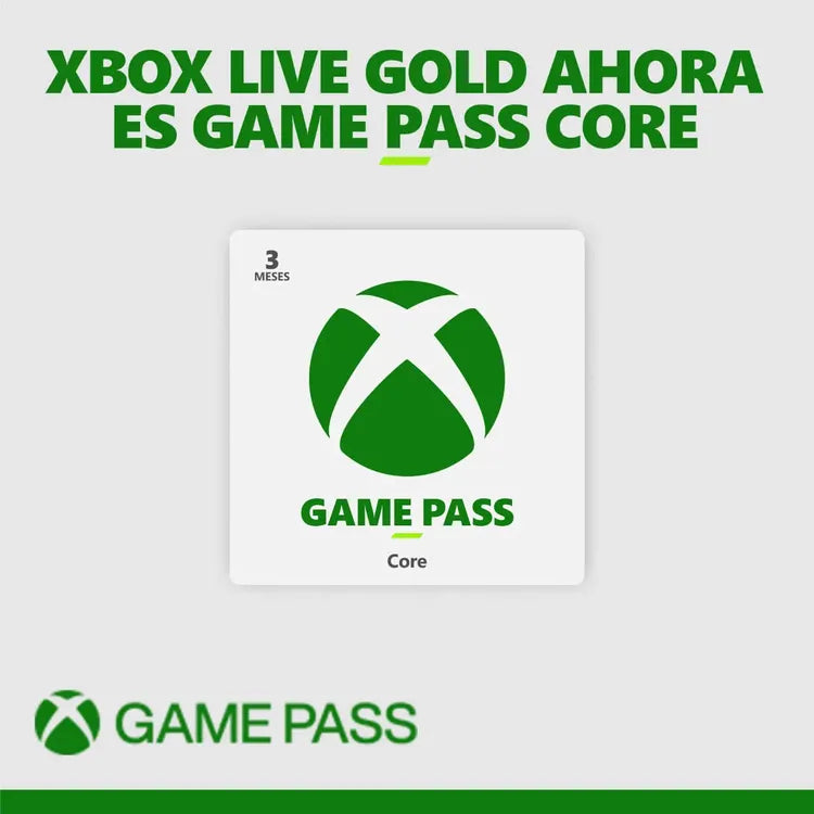 Xbox Game Pass Core 3 Meses DIEM369