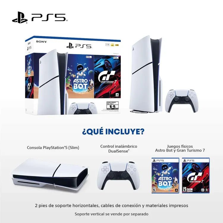 Consola PS5 Edición CD´s Modelo Slim Bundle (Astro Bot & Gran Turismo 7) Consola de Videjuegos 711719023937