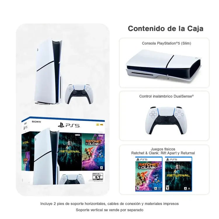 Consola PS5 Estándar 1TB Slim Bundle Returnal + Ratchet & Clank: Rift Apart Consola de Videjuegos 711719570875