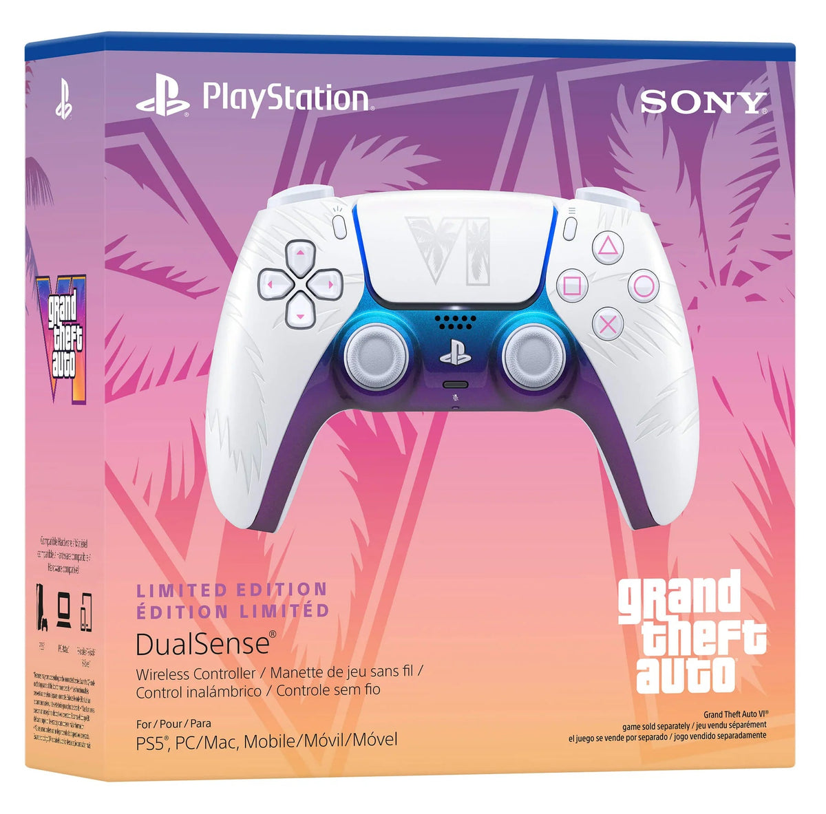 Control inalámbrico DualSense Grand Theft Auto VI White Edición Limitada control 711719072683