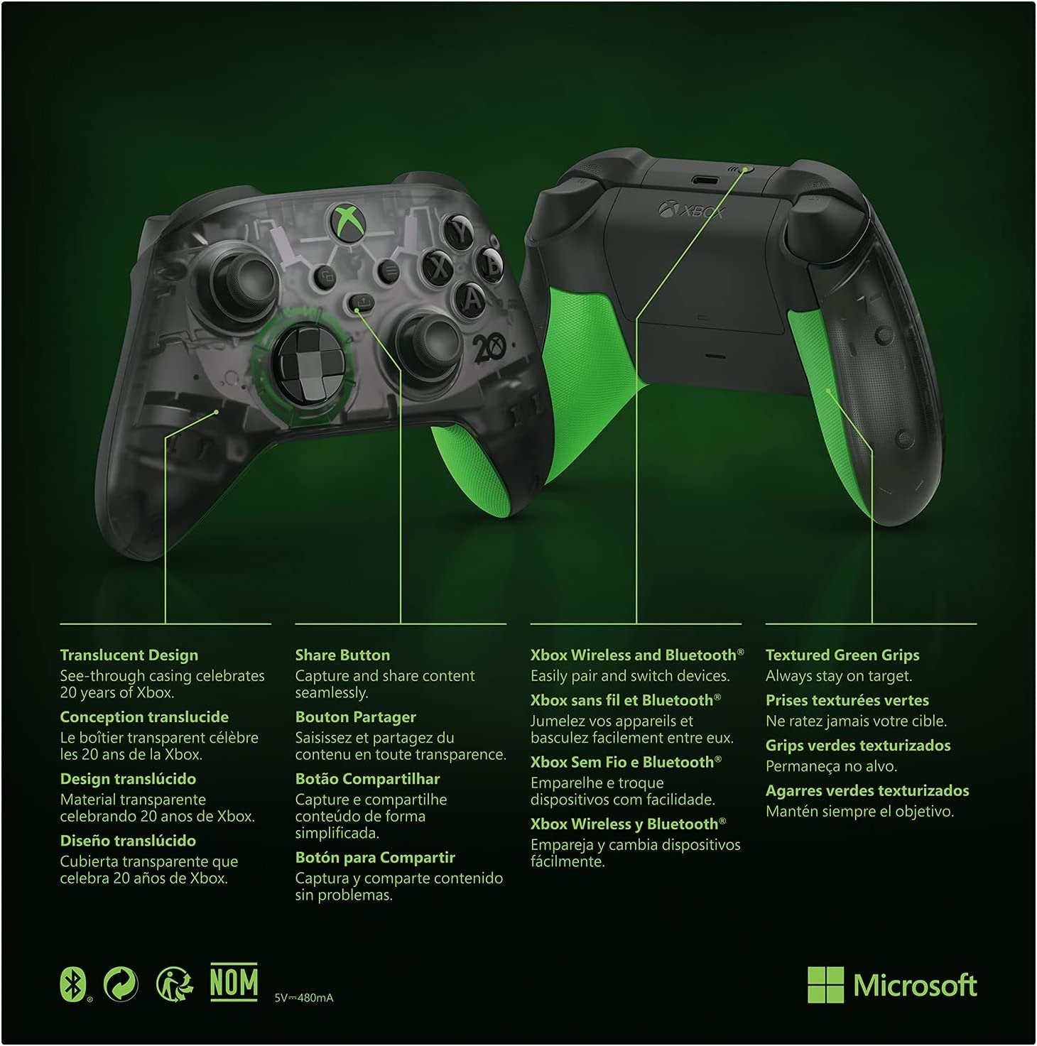 Control Xbox Inalambrico - Edición 20° Aniversario 889842765403