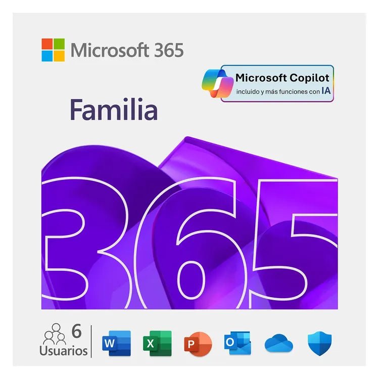 PIN Office Microsoft 365 Familia 12 meses / 6 usuarios Tarjeta de regalo 196742123845