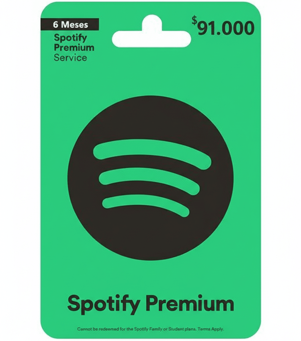 PIN Spotify COLOMBIA Tarjeta de regalo 