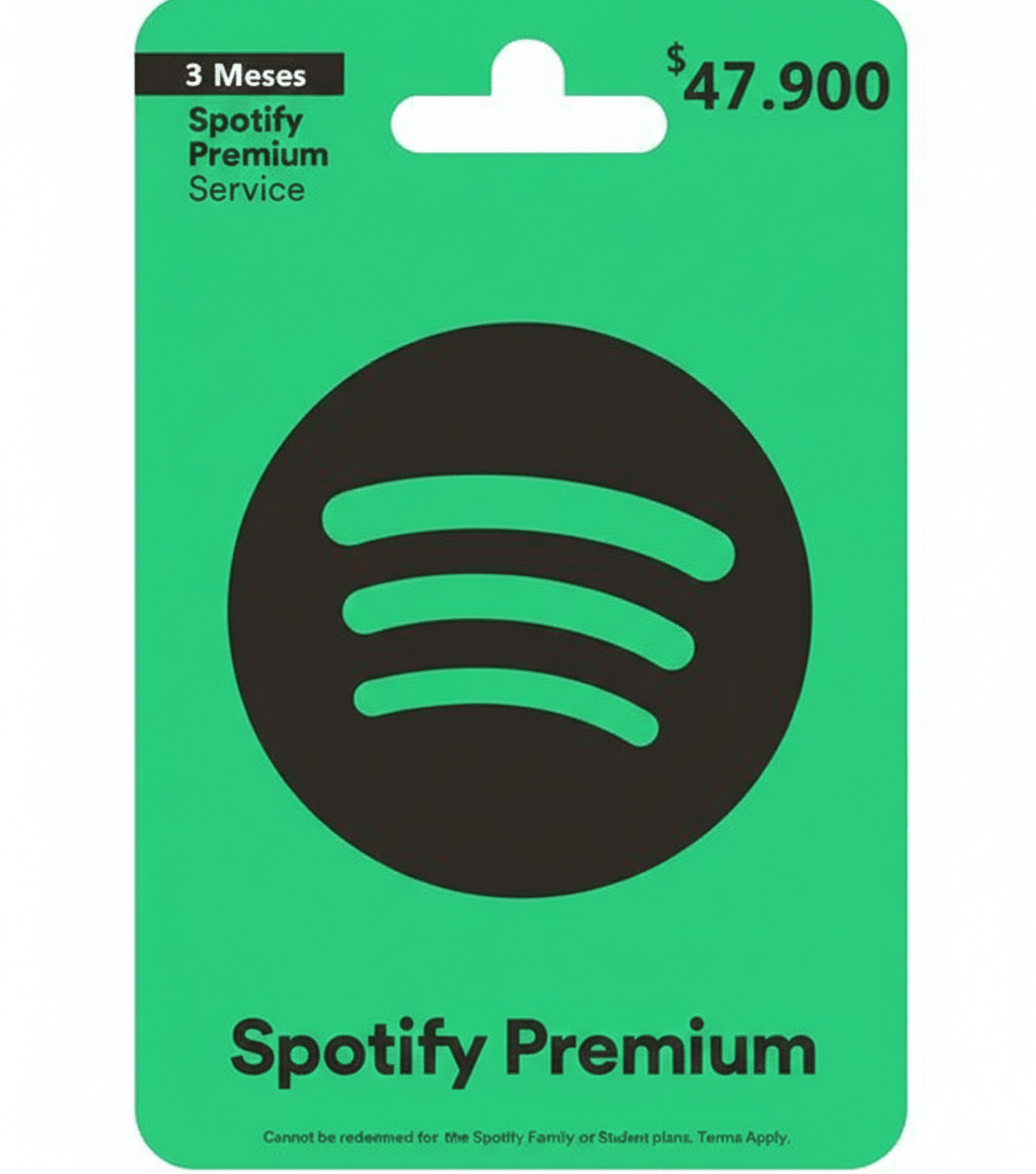 PIN Spotify COLOMBIA Tarjeta de regalo 
