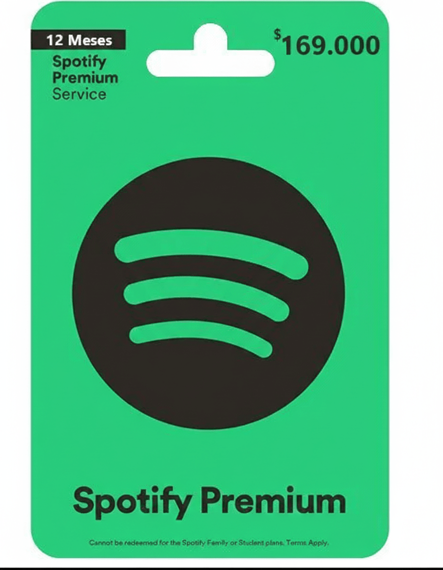 PIN Spotify COLOMBIA Tarjeta de regalo 