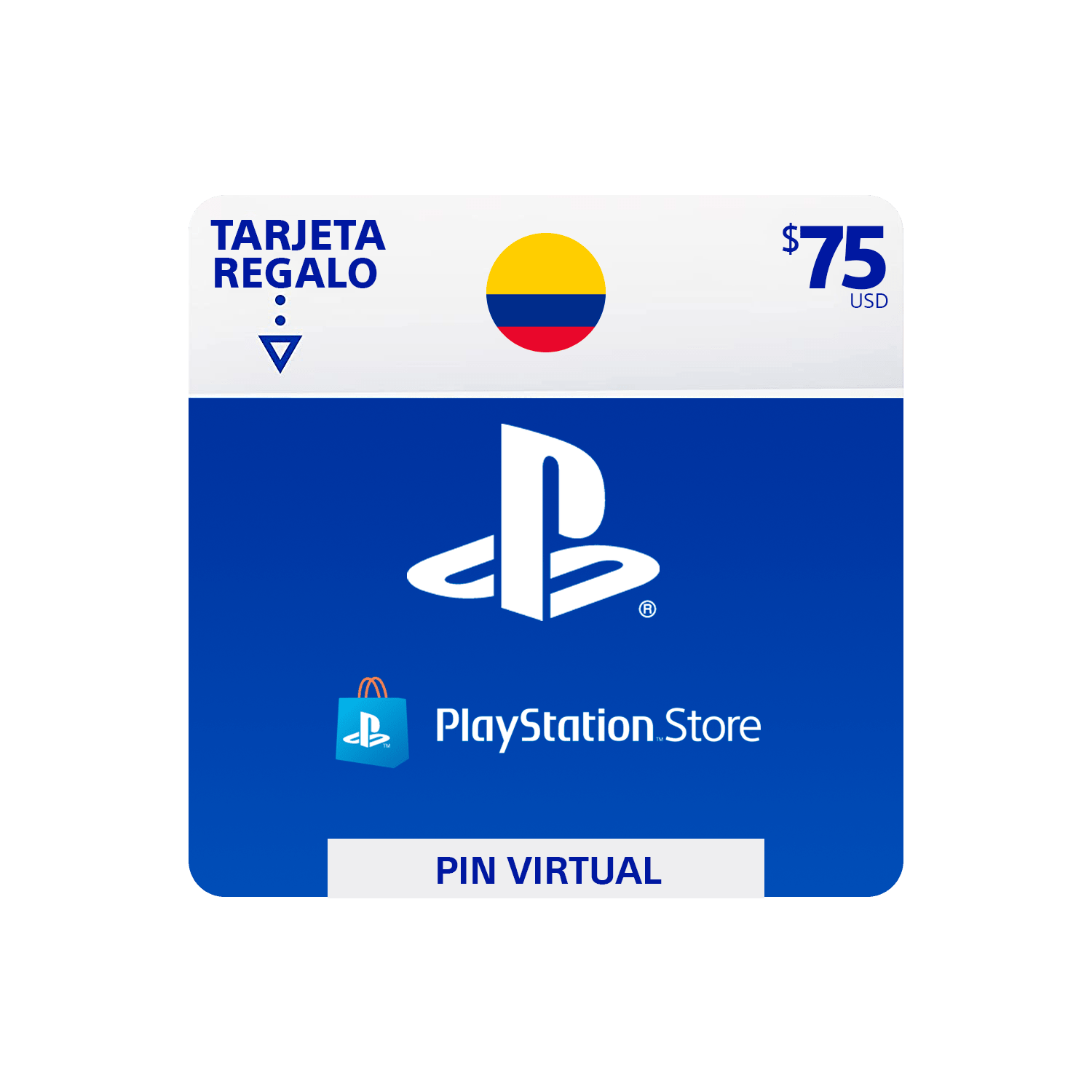 Pin Virtual PLAYSTATION $75 USD Tarjeta de regalo 196742058833