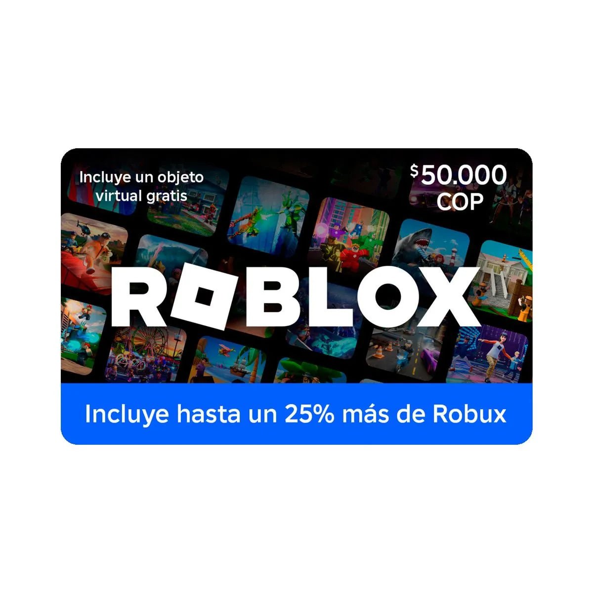 PIN Virtual Roblox Tarjeta de regalo 196742060355