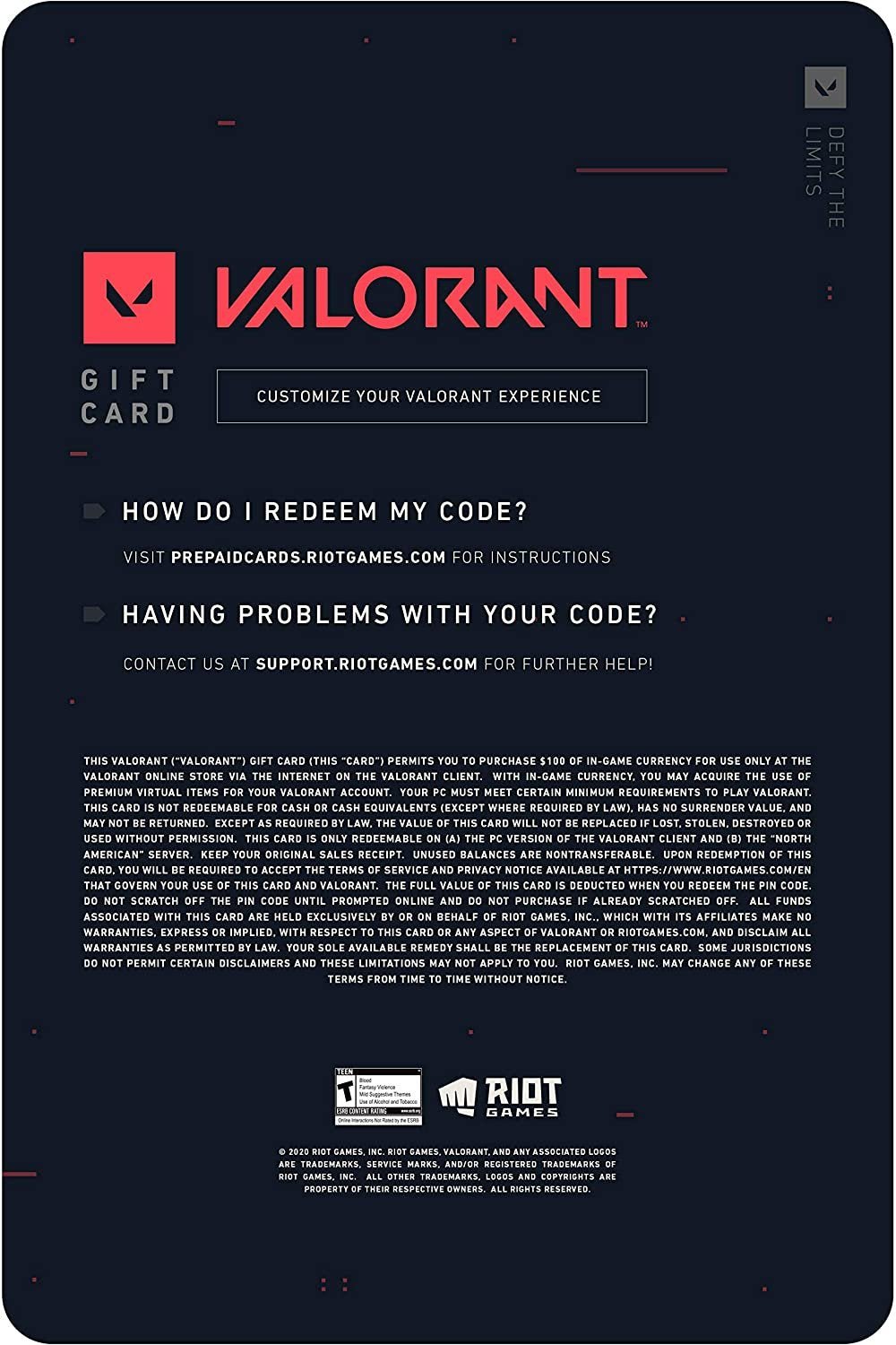 VALORANT $10 Gift Card 